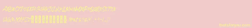 SEBLAQUE Font – Yellow Fonts on Pink Background
