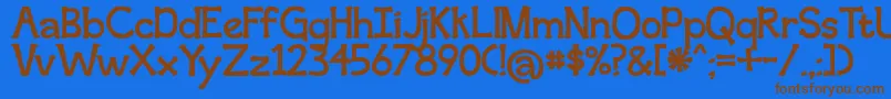 second breakfast Font – Brown Fonts on Blue Background