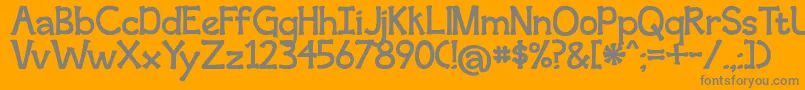 second breakfast Font – Gray Fonts on Orange Background