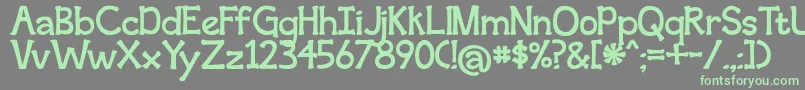 second breakfast Font – Green Fonts on Gray Background