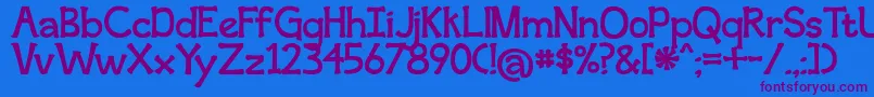 second breakfast Font – Purple Fonts on Blue Background