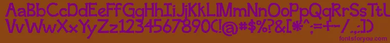 second breakfast Font – Purple Fonts on Brown Background