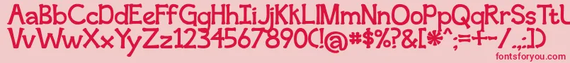 second breakfast Font – Red Fonts on Pink Background