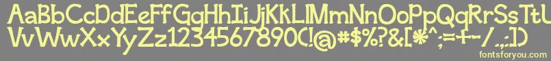 second breakfast Font – Yellow Fonts on Gray Background