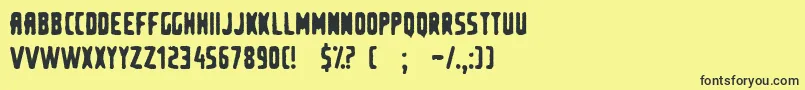 フォントsecond hand shop – 黒い文字の黄色い背景
