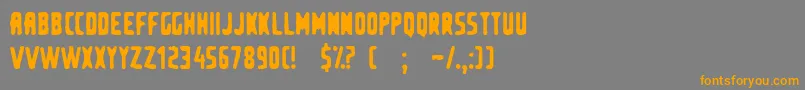 second hand shop Font – Orange Fonts on Gray Background