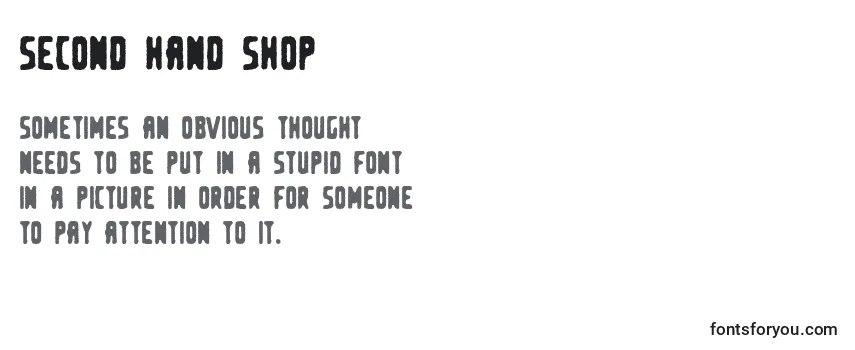 Second hand shop Font