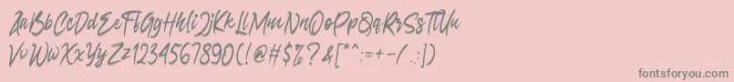フォントSeconds – ピンクの背景に灰色の文字