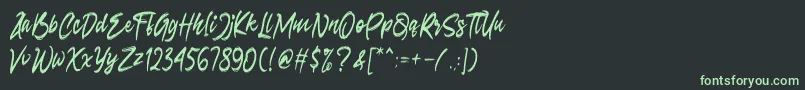 フォントSeconds – 黒い背景に緑の文字