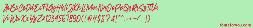 Шрифт Seconds – красные шрифты на зелёном фоне