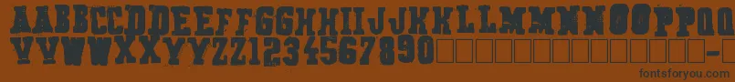 Secret Agency Font – Black Fonts on Brown Background