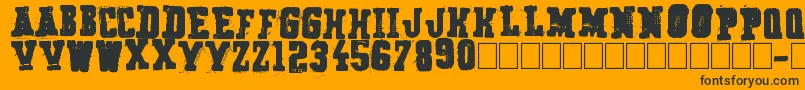 Secret Agency Font – Black Fonts on Orange Background