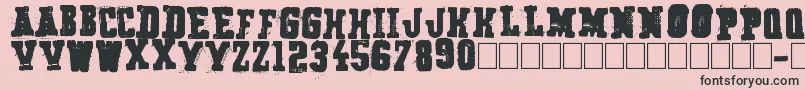 フォントSecret Agency – ピンクの背景に黒い文字