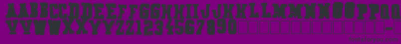 フォントSecret Agency – 紫の背景に黒い文字