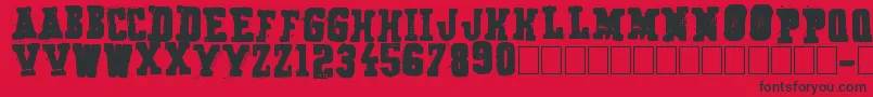 Secret Agency Font – Black Fonts on Red Background