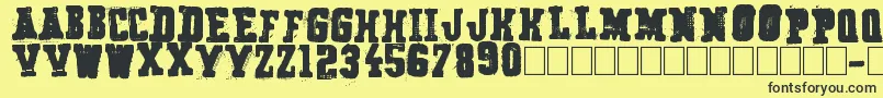 Secret Agency Font – Black Fonts on Yellow Background