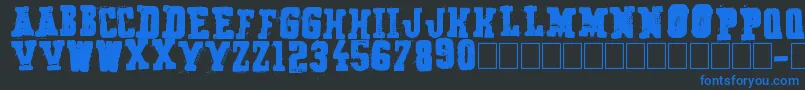 Secret Agency Font – Blue Fonts on Black Background