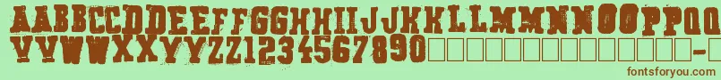 Secret Agency Font – Brown Fonts on Green Background