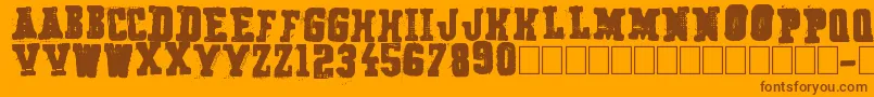 フォントSecret Agency – オレンジの背景に茶色のフォント
