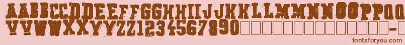 Secret Agency-fontti – ruskeat fontit vaaleanpunaisella taustalla