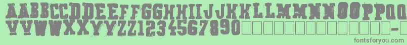 Secret Agency Font – Gray Fonts on Green Background