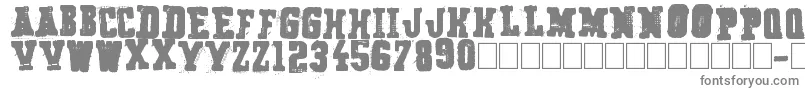 フォントSecret Agency – 白い背景に灰色の文字