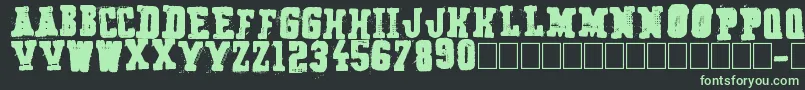 Secret Agency Font – Green Fonts on Black Background