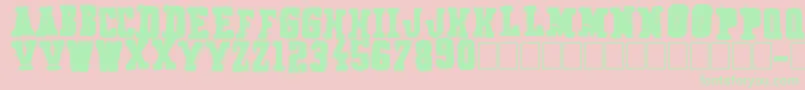 Secret Agency Font – Green Fonts on Pink Background
