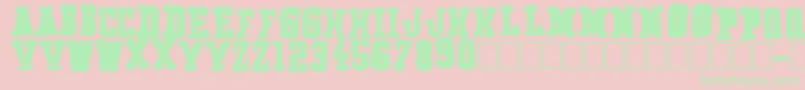 フォントSecret Agency – ピンクの背景に緑の文字