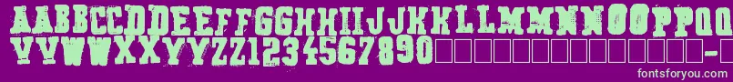 フォントSecret Agency – 紫の背景に緑のフォント