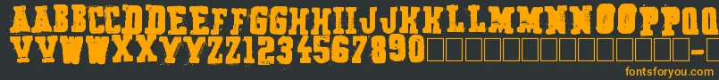 Secret Agency Font – Orange Fonts on Black Background