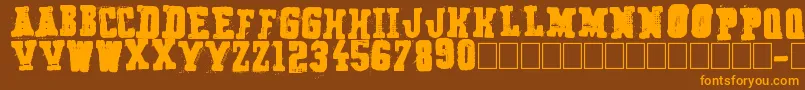 Шрифт Secret Agency – оранжевые шрифты на коричневом фоне