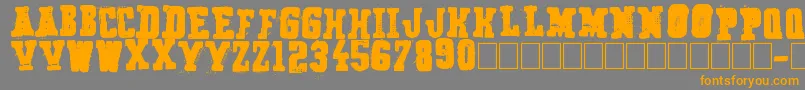 Secret Agency Font – Orange Fonts on Gray Background