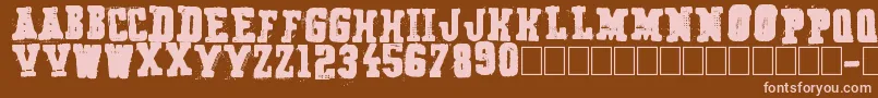 Secret Agency Font – Pink Fonts on Brown Background