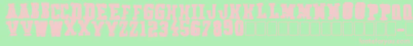 Secret Agency-fontti – vaaleanpunaiset fontit vihreällä taustalla