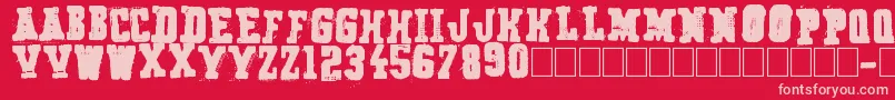 Secret Agency Font – Pink Fonts on Red Background