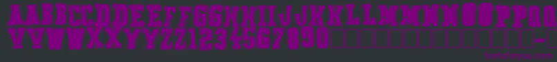 Secret Agency-fontti – violetit fontit mustalla taustalla