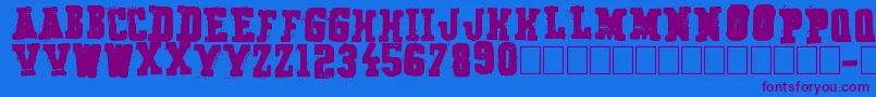 Secret Agency Font – Purple Fonts on Blue Background