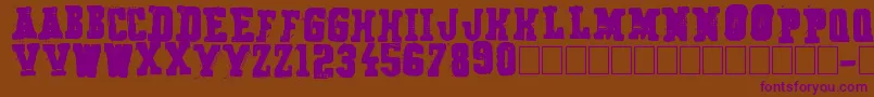 Secret Agency Font – Purple Fonts on Brown Background