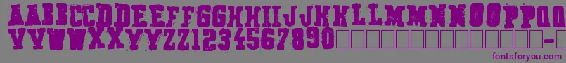 Шрифт Secret Agency – фиолетовые шрифты на сером фоне