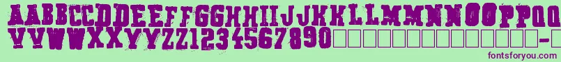 Secret Agency Font – Purple Fonts on Green Background