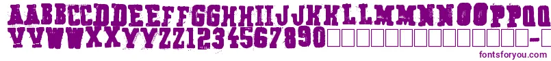 フォントSecret Agency – 白い背景に紫のフォント