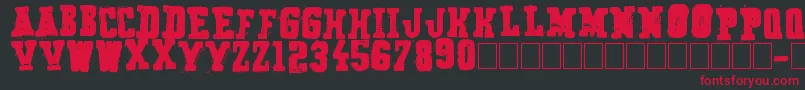 フォントSecret Agency – 黒い背景に赤い文字