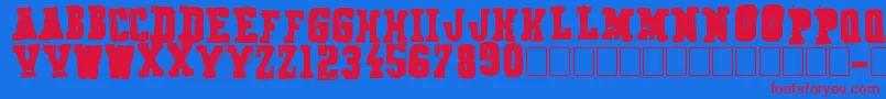 Secret Agency Font – Red Fonts on Blue Background