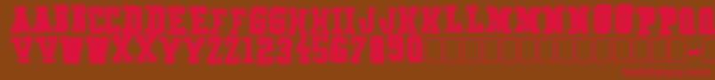 Secret Agency Font – Red Fonts on Brown Background