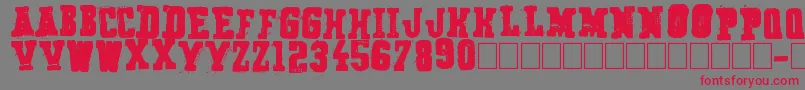 フォントSecret Agency – 赤い文字の灰色の背景