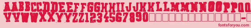 Secret Agency Font – Red Fonts on Pink Background