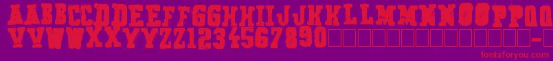Secret Agency Font – Red Fonts on Purple Background
