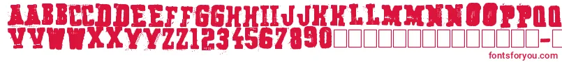 フォントSecret Agency – 白い背景に赤い文字