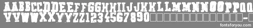 フォントSecret Agency – 灰色の背景に白い文字